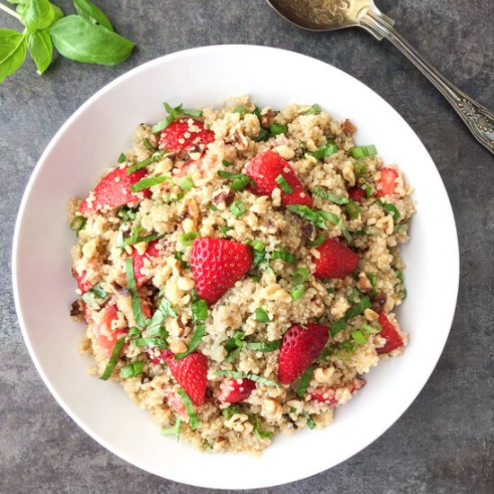 Strawberry Basil Quinoa Salad