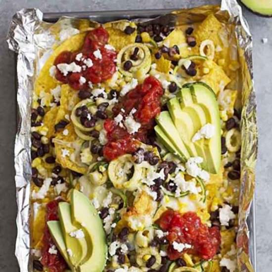 Spiralized Zucchini Nachos