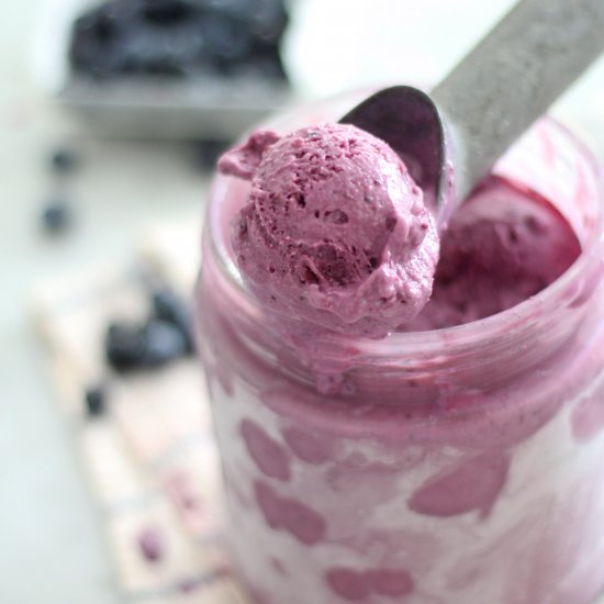 Blueberry Buttermilk Ice Cream