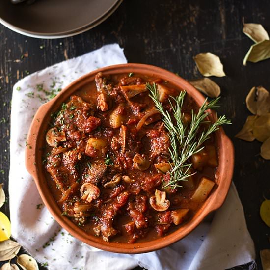 Paprika Beef, Tomato+Mushroom Stew