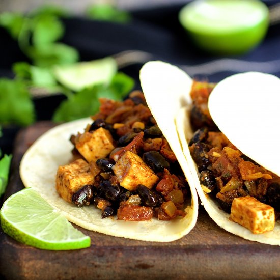 Tofu and Black Bean Tacos