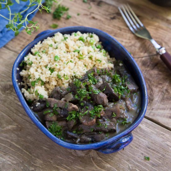 BOOZY BEEF STROGANOFF RECIPE