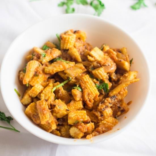 Vegan Baby Corn Masala