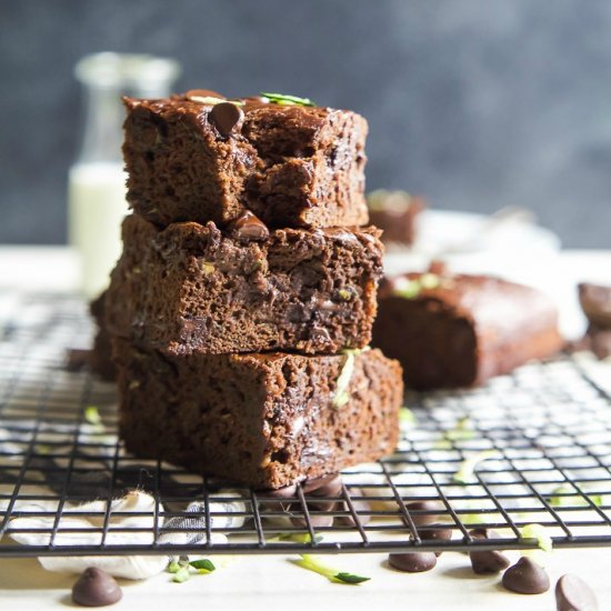 Zucchini Chocolate Chip Brownies