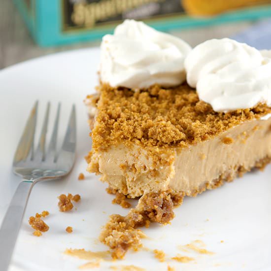 (Almost) No Bake Cookie Butter Pie