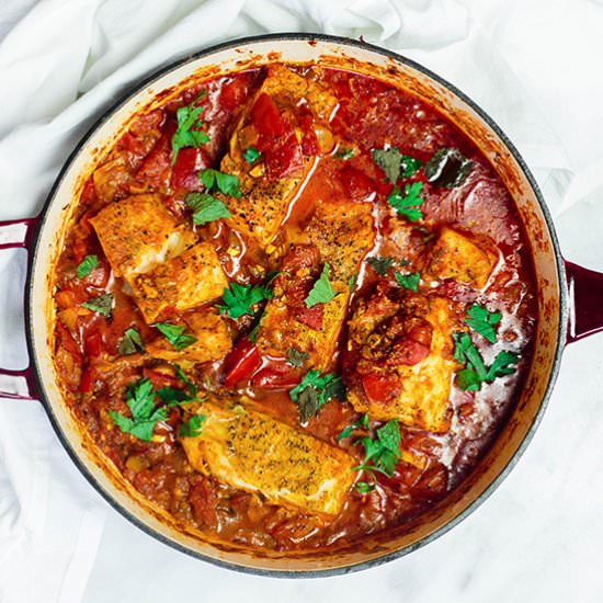 Fish Fillet, Shakshuka-Style!