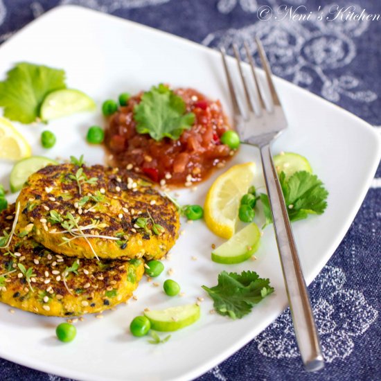 Indian fish cakes & tomato chutney