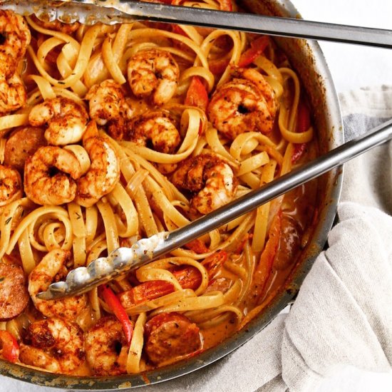 Cajun Shrimp and Andouille Pasta