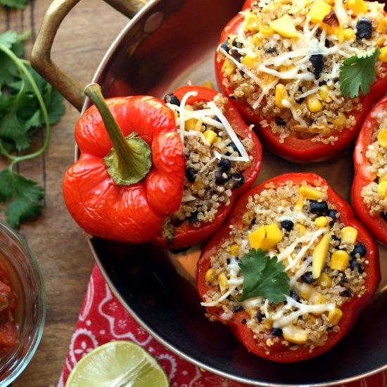 Southwestern Quinoa Stuffed Peppers