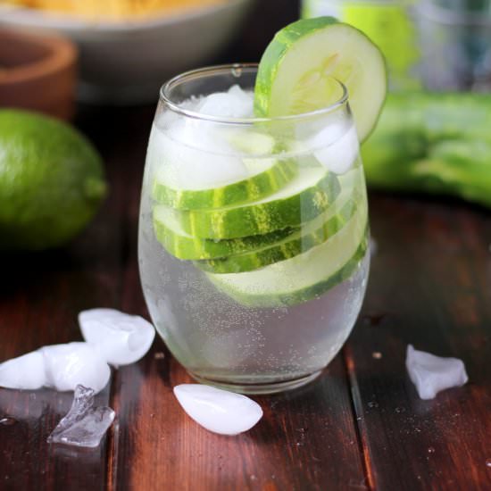 Refreshing Cucumber Vodka Water