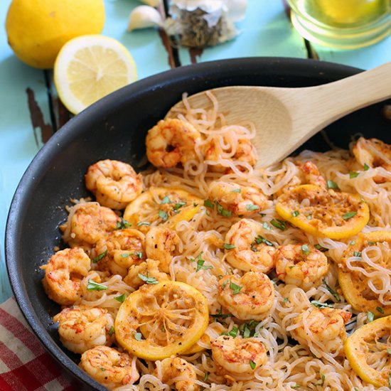 Garlic Lemon Shrimp Pasta