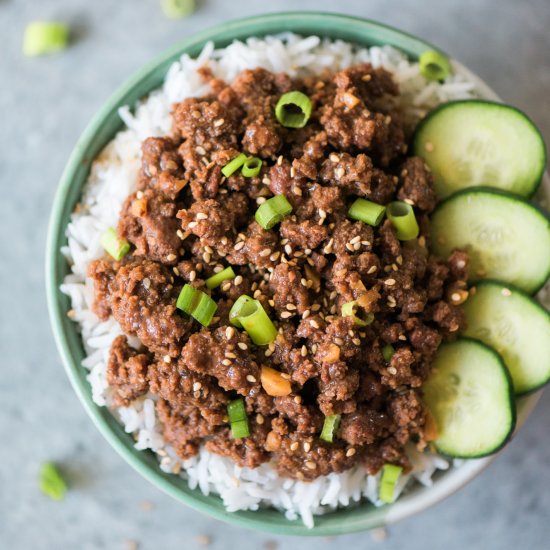 Korean Sesame Beef Bowls