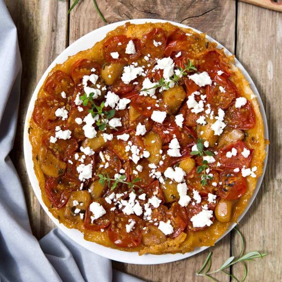 CARAMELISED GARLIC TOMATO TART