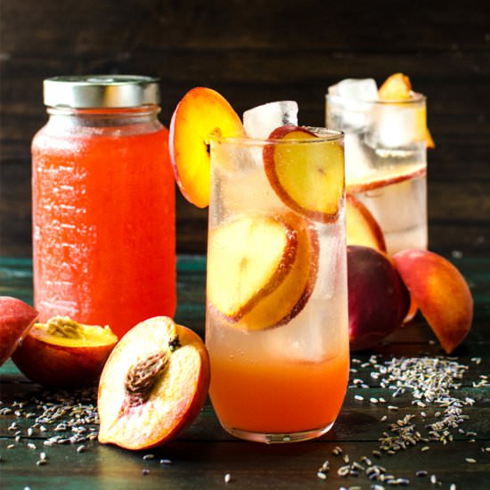 Lavender Peach Shrub