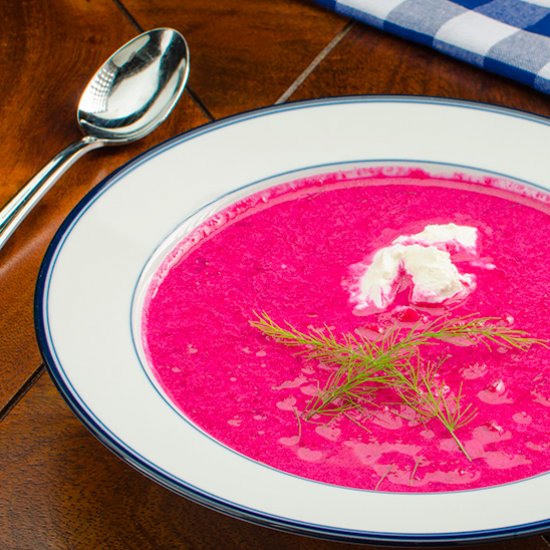 Chilled Beet and Cucumber Soup