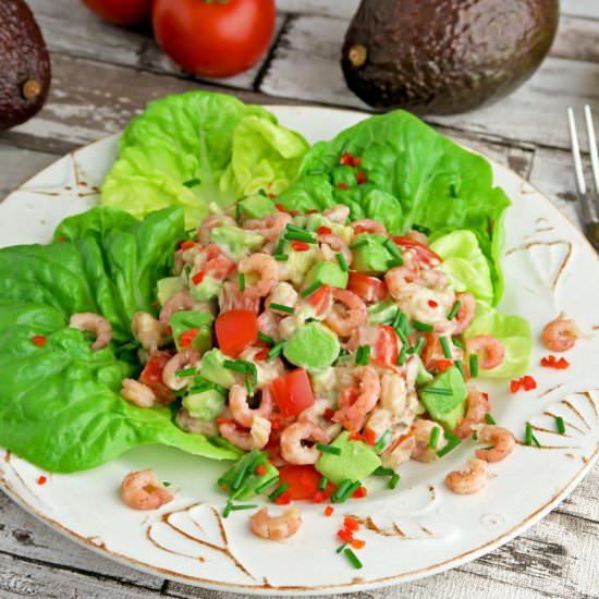 Shrimp and avocado salad