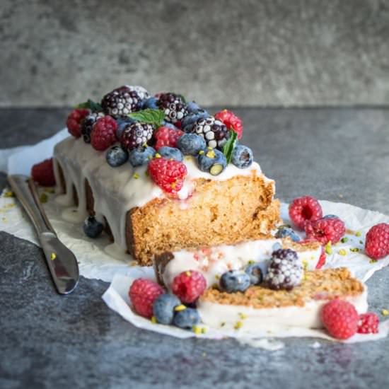 Vegan Lemon Raspberry Loaf Cake