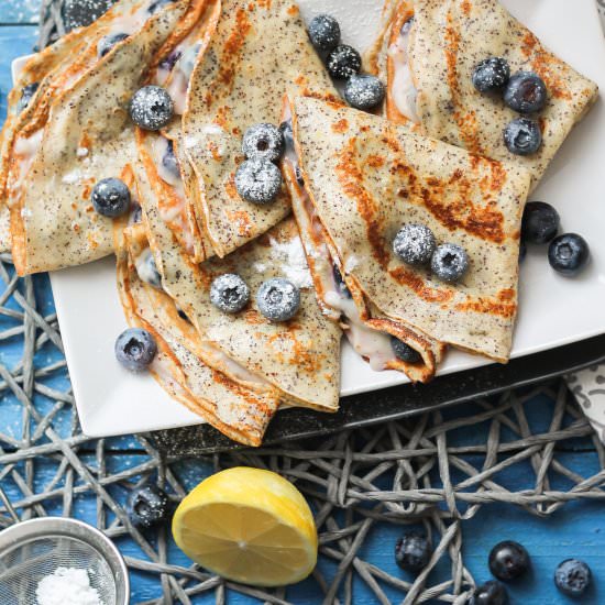 Pancake with Blueberry Filling