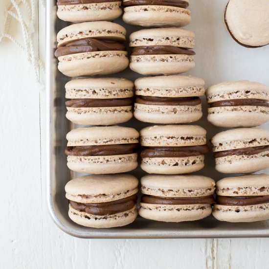 Chocolate Snickerdoodle Macarons