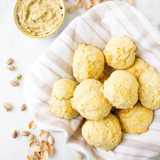 Drop Biscuits with Pistachio Butter