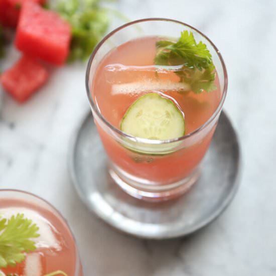 Watermelon-Cucumber Kombucha Cooler