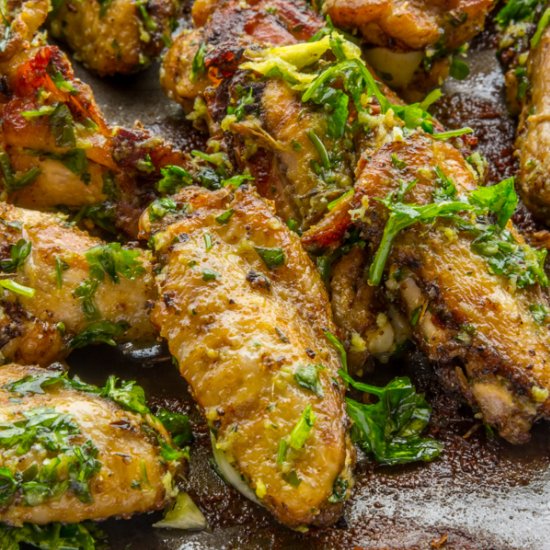 Baked Garlic Parmesan Chicken Wings