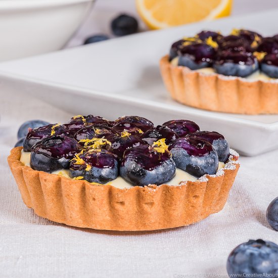 Blueberry and Lemon Custard Tart