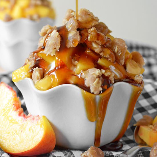 Maple Peach Streusel Sundae