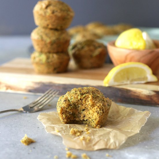 Lemon Poppyseed Zucchini Muffins