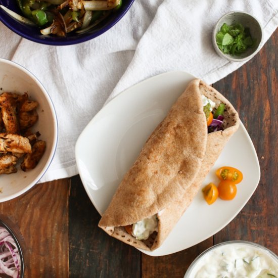 Chicken Gyro with Tzatziki Sauce