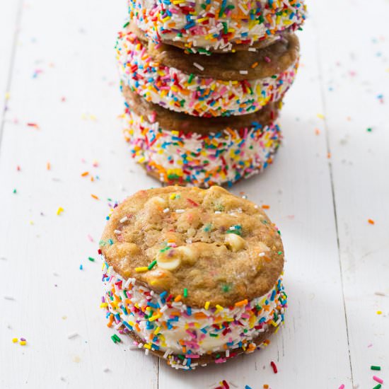 Funfetti Ice Cream Sandwiches