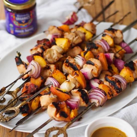 Honey Mustard Chicken Kebabs