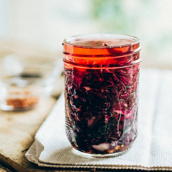 Fridge Pickle Red Cabbage