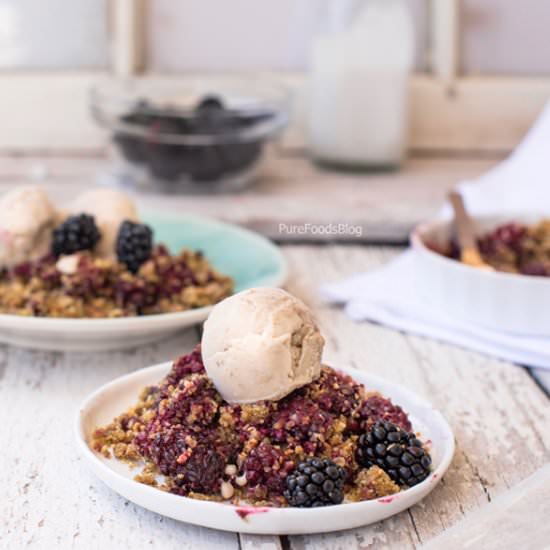 Blackberry crumble, gluten free!