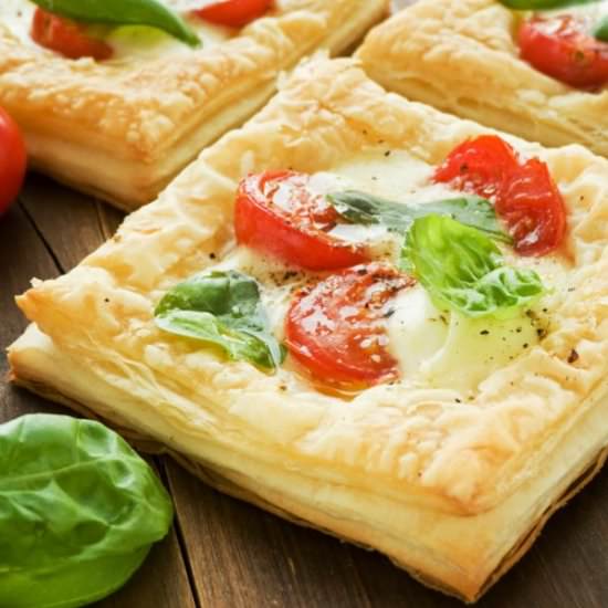 Gooey Cheese & Tomato Pastries