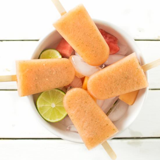 Melon, Mint and Cucumber Power Pops