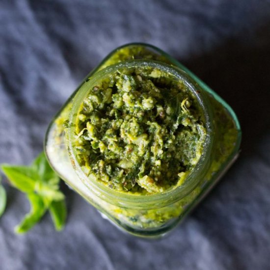 Easy Almond Basil Pesto