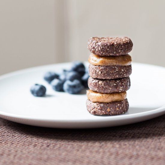 Raw Chocolate & Caramel Macarons