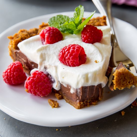 Homemade Chocolate Pudding Pie