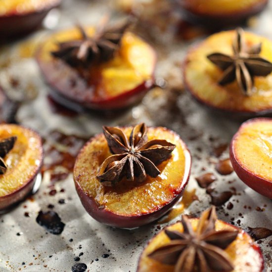 Spiced Roasted Plums