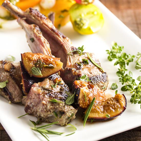 Lamb Chops with Fresh Figs