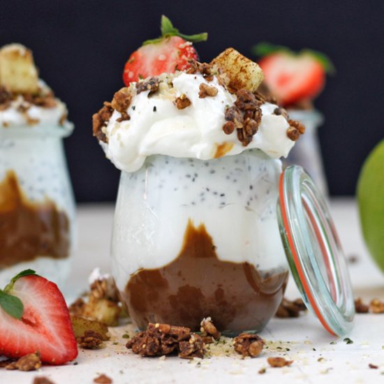 Chia Caramel Chocolate Parfait