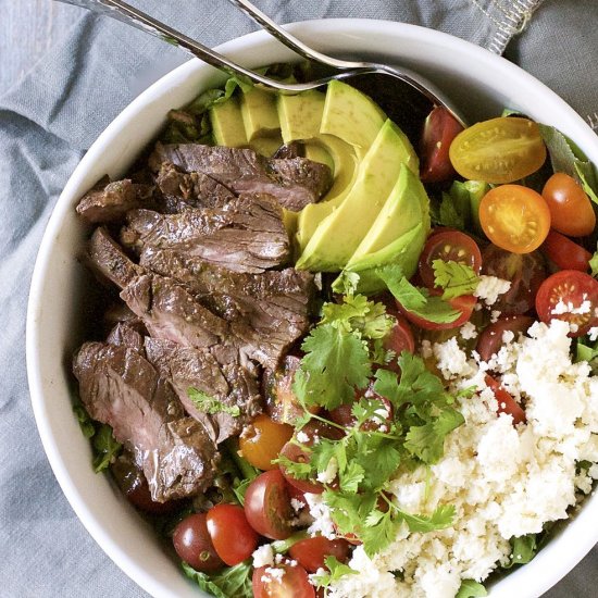 Grilled Carne Asada Steak Salad