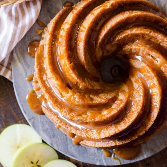 Double Caramel Apple Bundt Cake