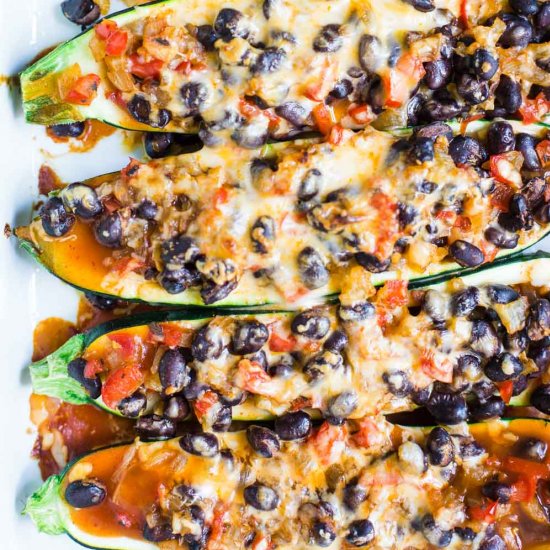 Enchilada Zucchini Boats