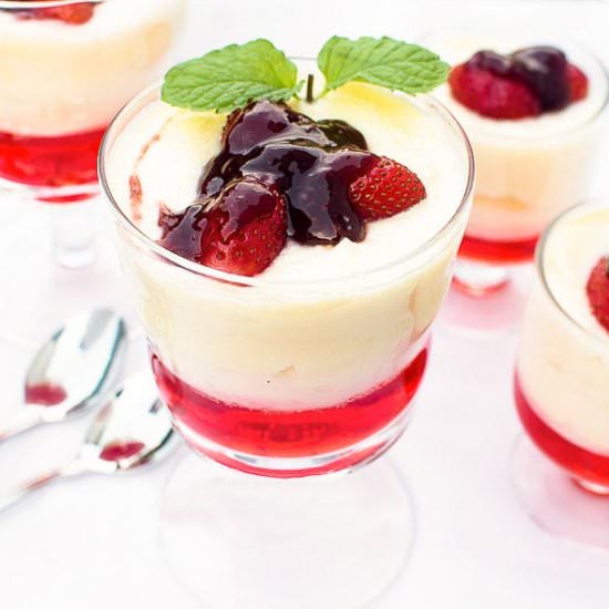 Jello and Mascarpone Parfait