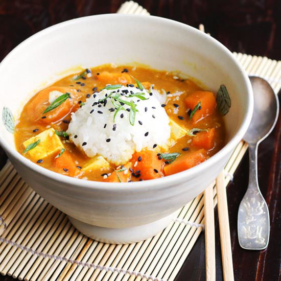 Japanese style curry with tofu