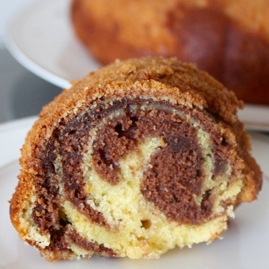 chocolate orange swirl bundt