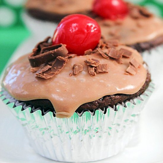 Cherry Cordial Cupcakes