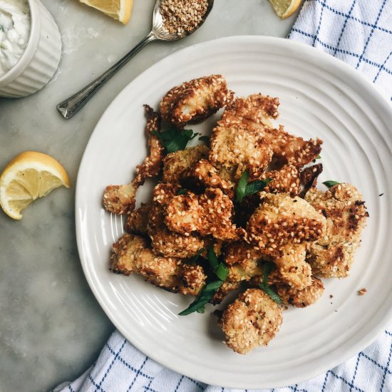 Crispy Coconut + Sesame Cauliflower